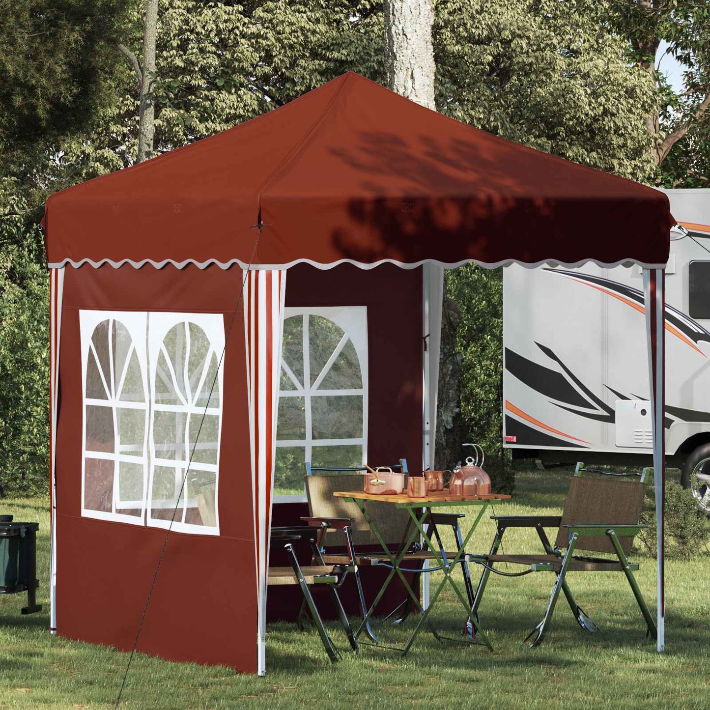 vidaXL Pop-up Party Tent 195 x 195 x 245 cm Terracotta Oxford Fabric