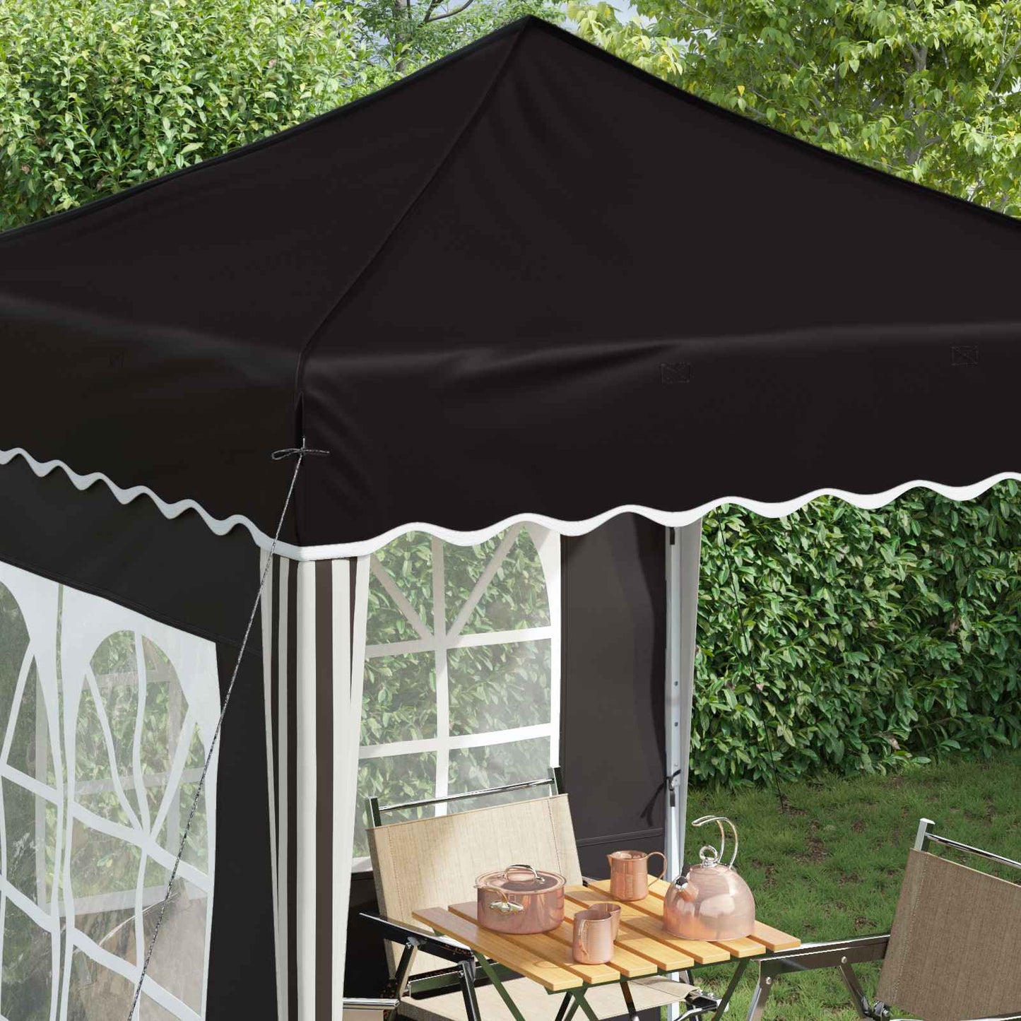 vidaXL Pop-up Party Tent 195 x 195 x 245 cm Black Oxford Fabric