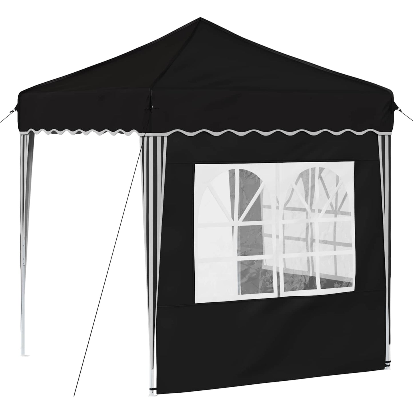 vidaXL Pop-up Party Tent 195 x 195 x 245 cm Black Oxford Fabric