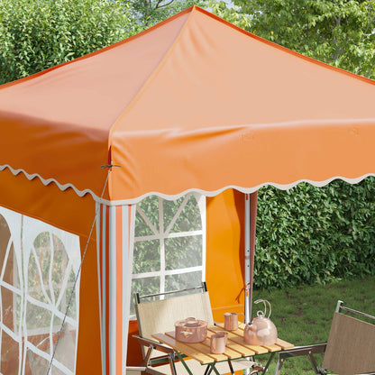 vidaXL Pop-up Party Tent 195 x 195 x 245 cm Orange Oxford Fabric