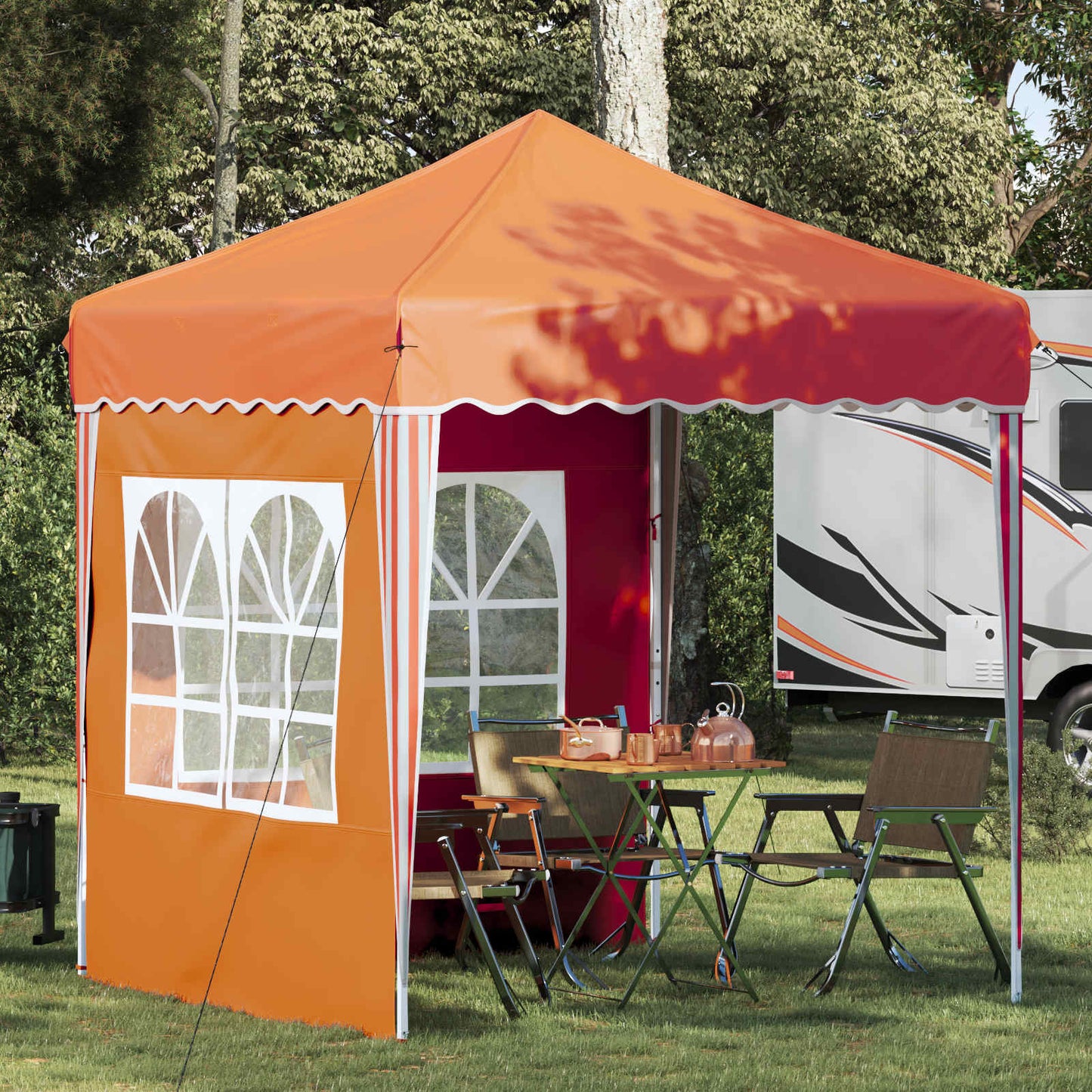 vidaXL Pop-up Party Tent 195 x 195 x 245 cm Orange Oxford Fabric