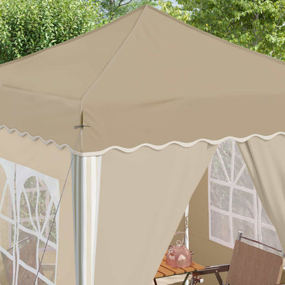 vidaXL Pop-up Party Tent 195 x 195 x 245 cm Cream Oxford Fabric