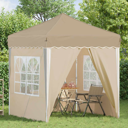 vidaXL Pop-up Party Tent 195 x 195 x 245 cm Cream Oxford Fabric