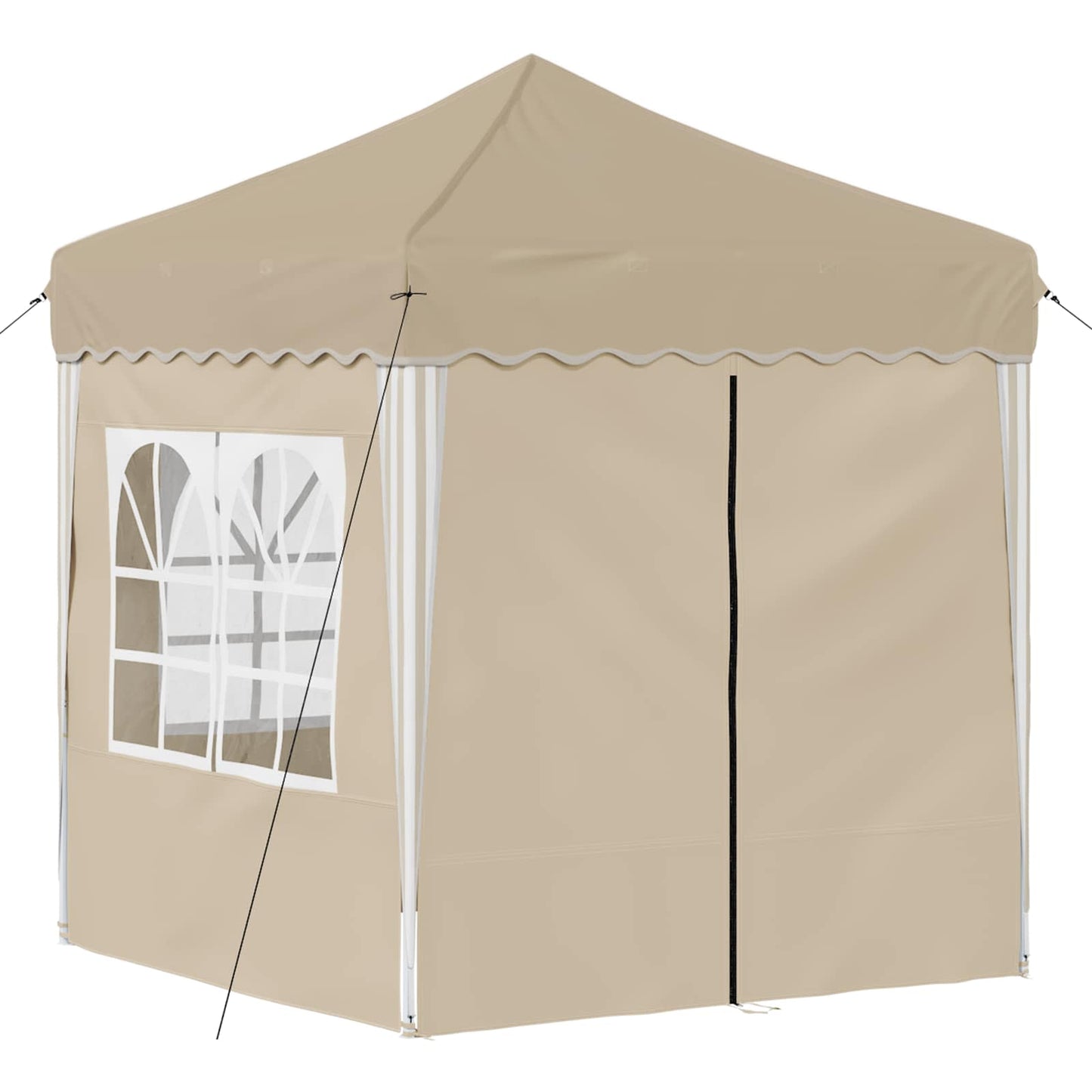 vidaXL Pop-up Party Tent 195 x 195 x 245 cm Cream Oxford Fabric
