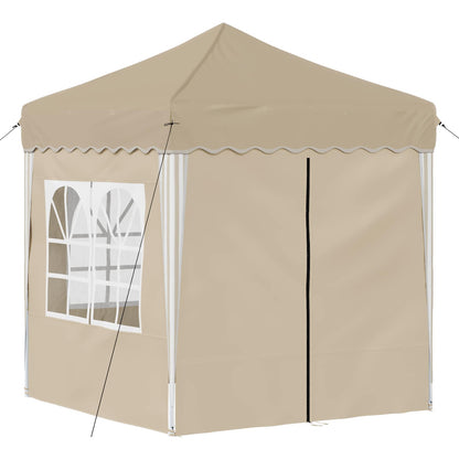 vidaXL Pop-up Party Tent 195 x 195 x 245 cm Cream Oxford Fabric