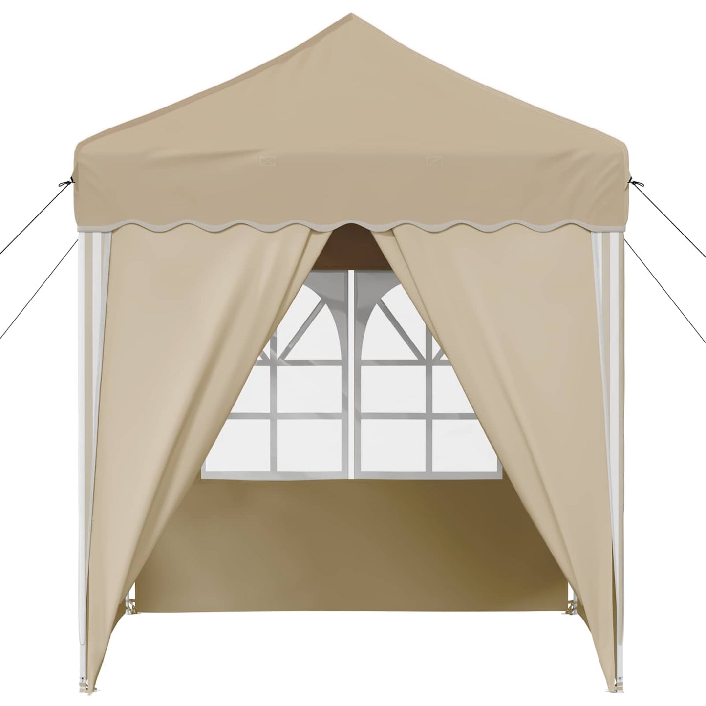 vidaXL Pop-up Party Tent 195 x 195 x 245 cm Cream Oxford Fabric