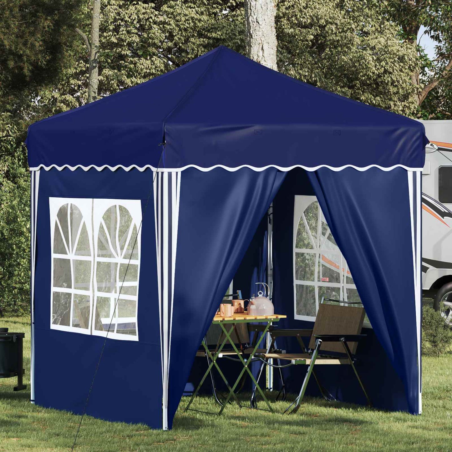 vidaXL Pop-up Party Tent 195 x 195 x 245 cm Blue Oxford Fabric