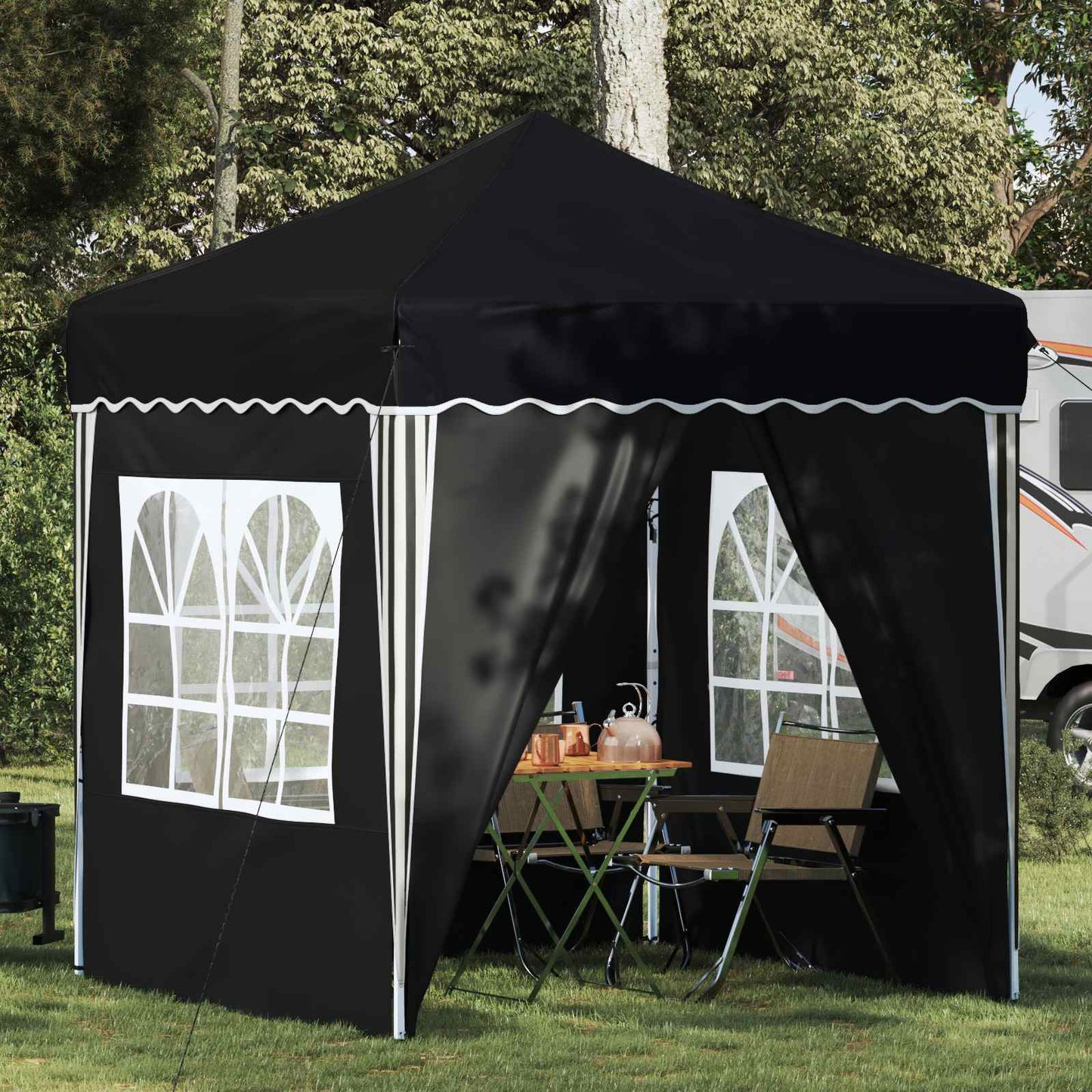 vidaXL Pop-up Party Tent 195 x 195 x 245 cm Anthracite Oxford Fabric