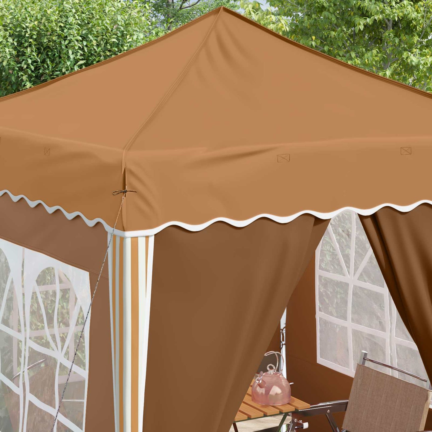 vidaXL Pop-up Party Tent 195 x 195 x 245 cm Beige Oxford Fabric