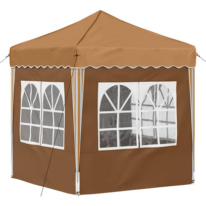 vidaXL Pop-up Party Tent 195 x 195 x 245 cm Beige Oxford Fabric