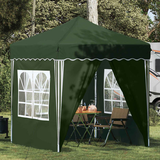 vidaXL Pop-up Party Tent 195 x 195 x 245 cm Green Oxford Fabric