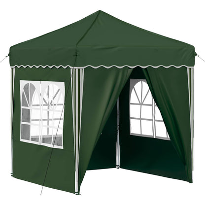 vidaXL Pop-up Party Tent 195 x 195 x 245 cm Green Oxford Fabric