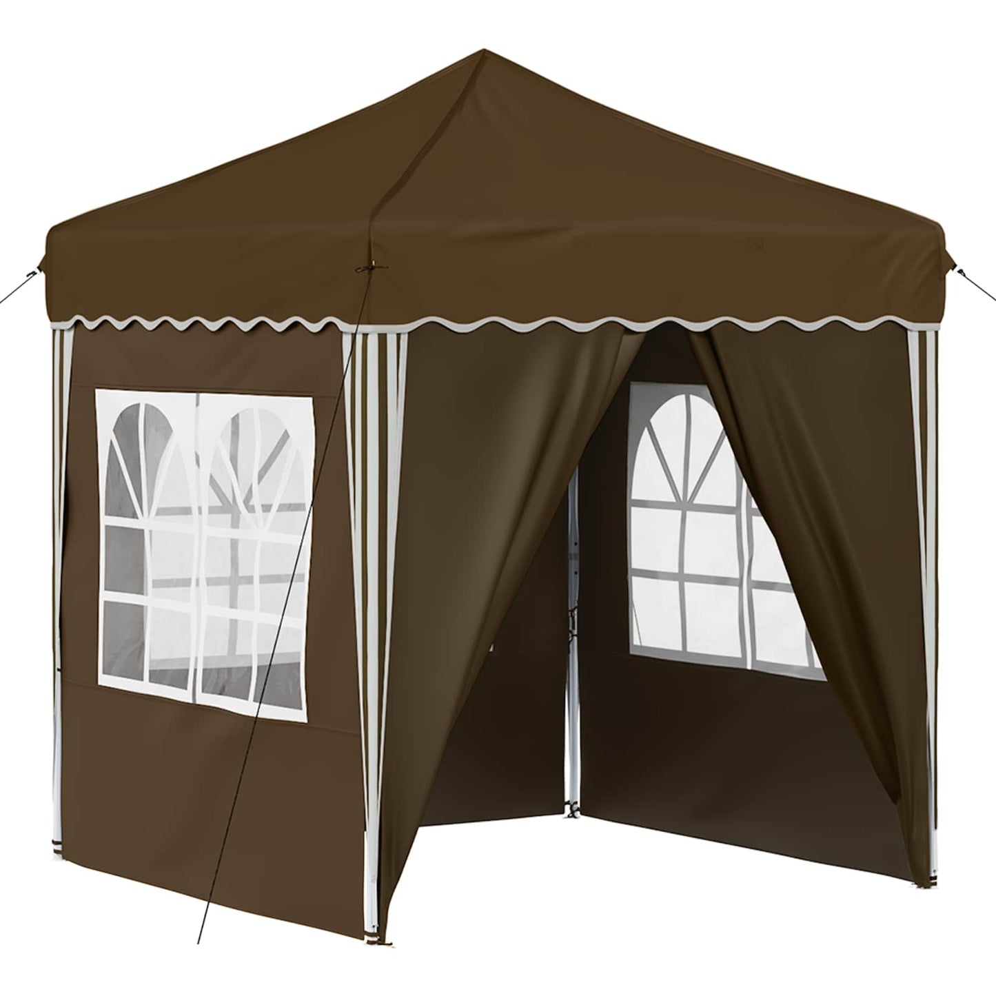 vidaXL Pop-up Party Tent 195 x 195 x 245 cm Taupe Oxford Fabric
