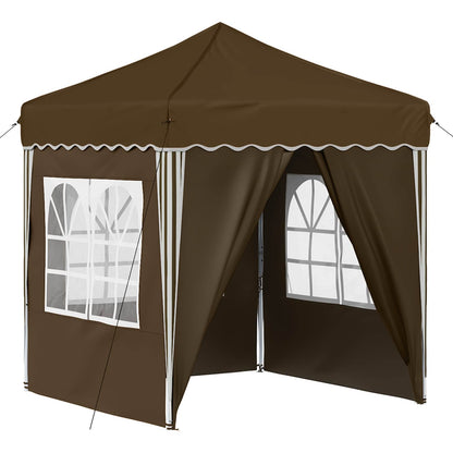 vidaXL Pop-up Party Tent 195 x 195 x 245 cm Taupe Oxford Fabric