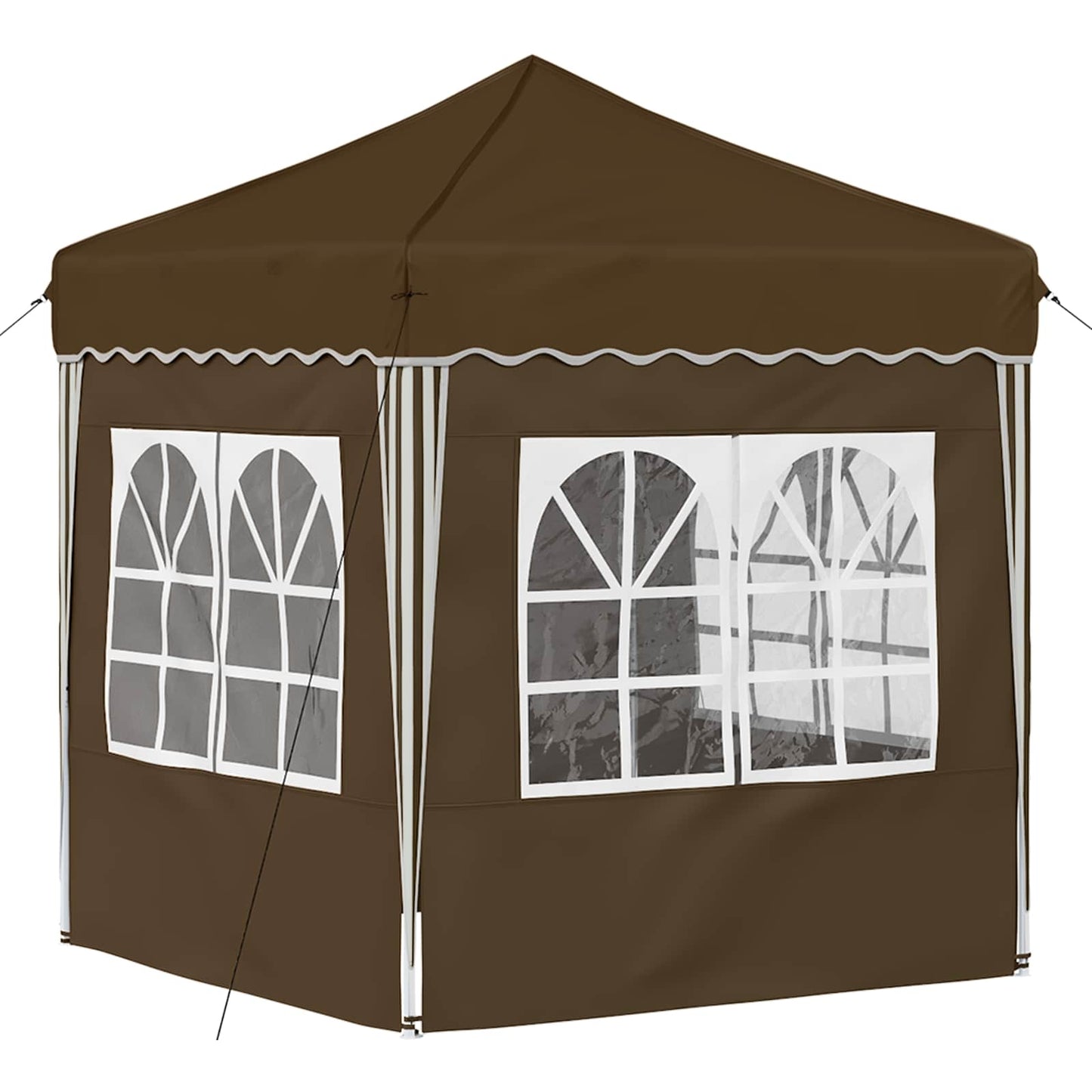 vidaXL Pop-up Party Tent 195 x 195 x 245 cm Taupe Oxford Fabric
