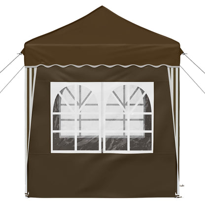 vidaXL Pop-up Party Tent 195 x 195 x 245 cm Taupe Oxford Fabric