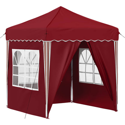 vidaXL Pop-up Party Tent 195 x 195 x 245 cm Burgundy Oxford Fabric