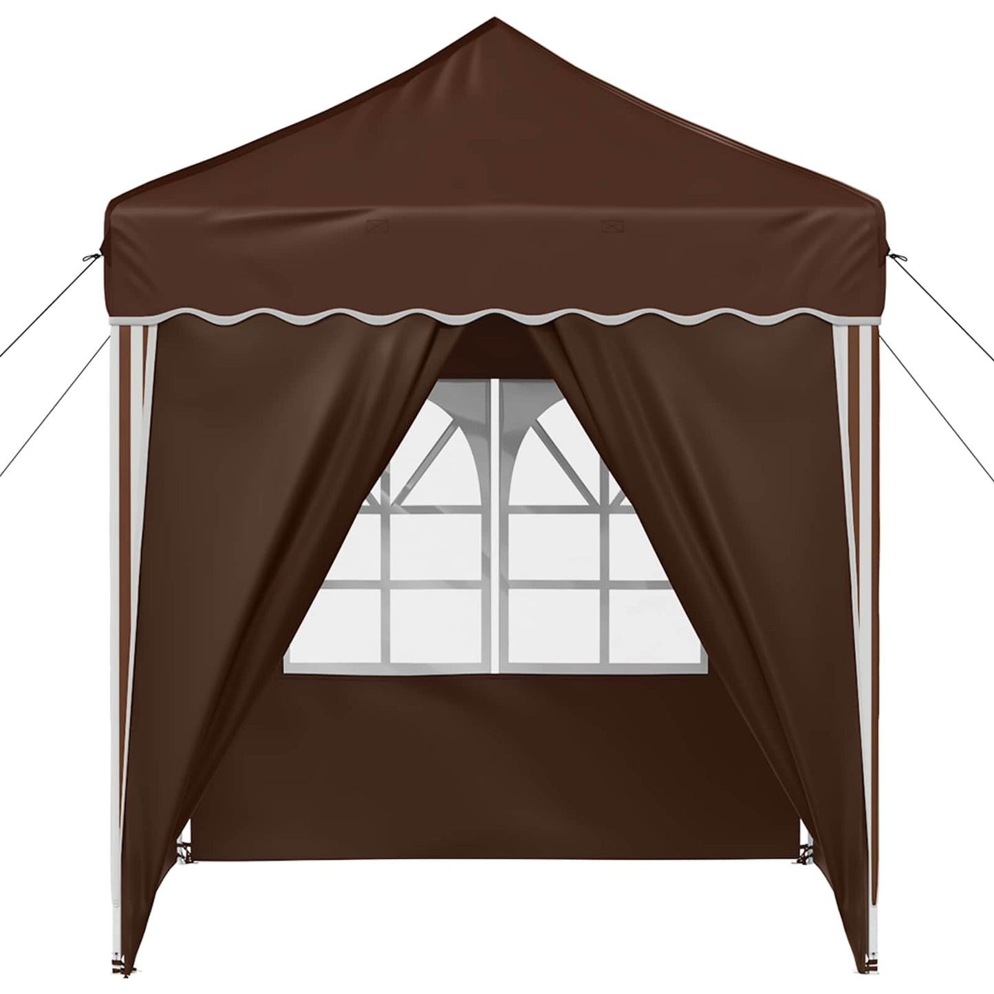 vidaXL Pop-up Party Tent 195 x 195 x 245 cm Brown Oxford Fabric