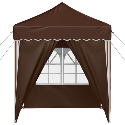 vidaXL Pop-up Party Tent 195 x 195 x 245 cm Brown Oxford Fabric