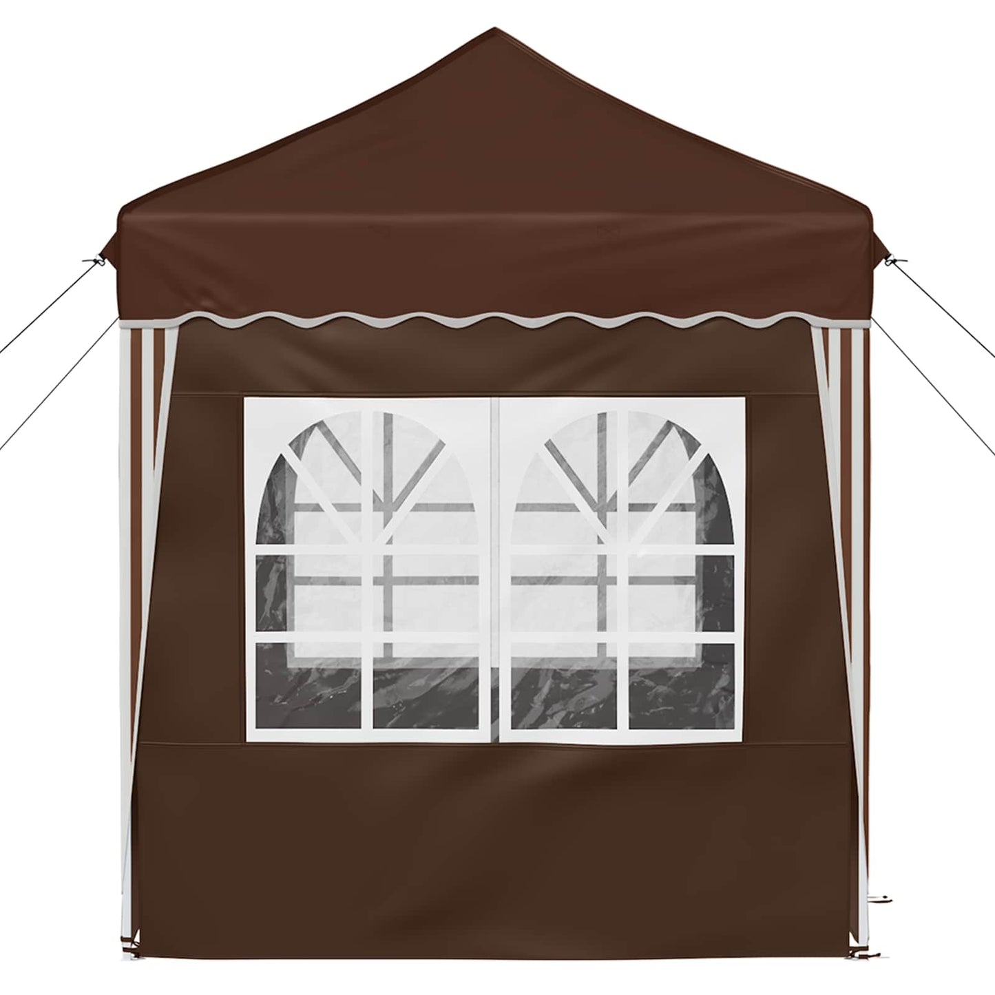 vidaXL Pop-up Party Tent 195 x 195 x 245 cm Brown Oxford Fabric