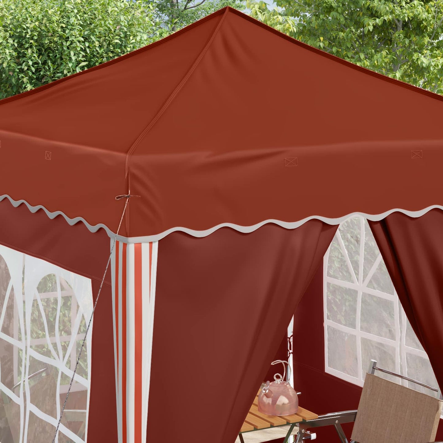vidaXL Pop-up Party Tent 195 x 195 x 245 cm Terracotta Oxford Fabric