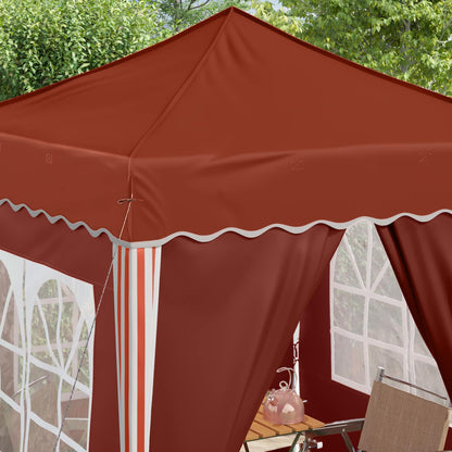 vidaXL Pop-up Party Tent 195 x 195 x 245 cm Terracotta Oxford Fabric