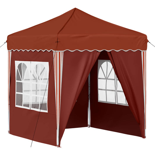 vidaXL Pop-up Party Tent 195 x 195 x 245 cm Terracotta Oxford Fabric