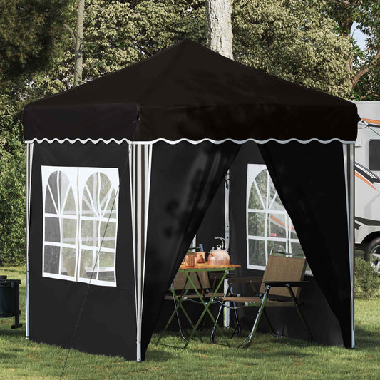 vidaXL Pop-up Party Tent 195 x 195 x 245 cm Black Oxford Fabric
