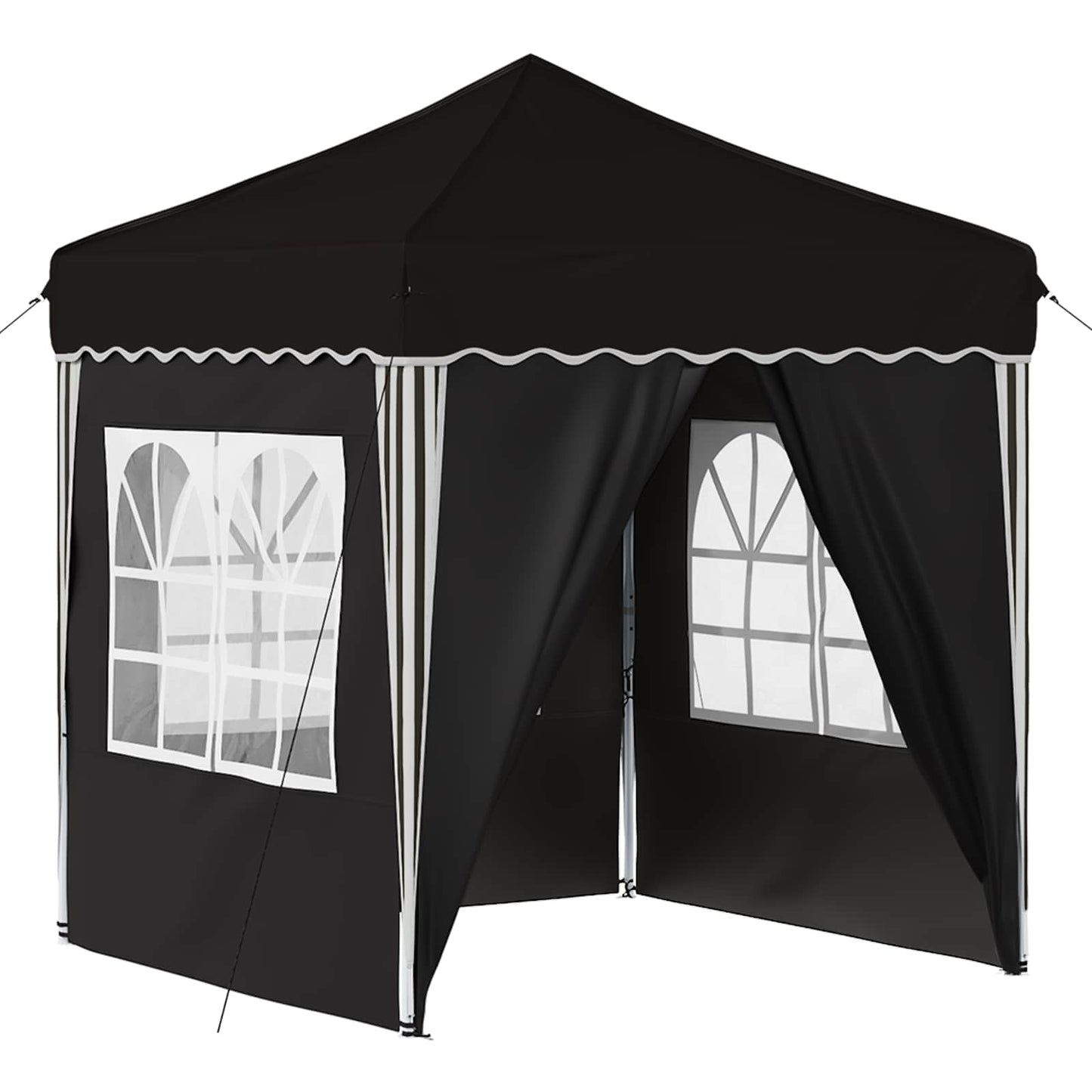 vidaXL Pop-up Party Tent 195 x 195 x 245 cm Black Oxford Fabric
