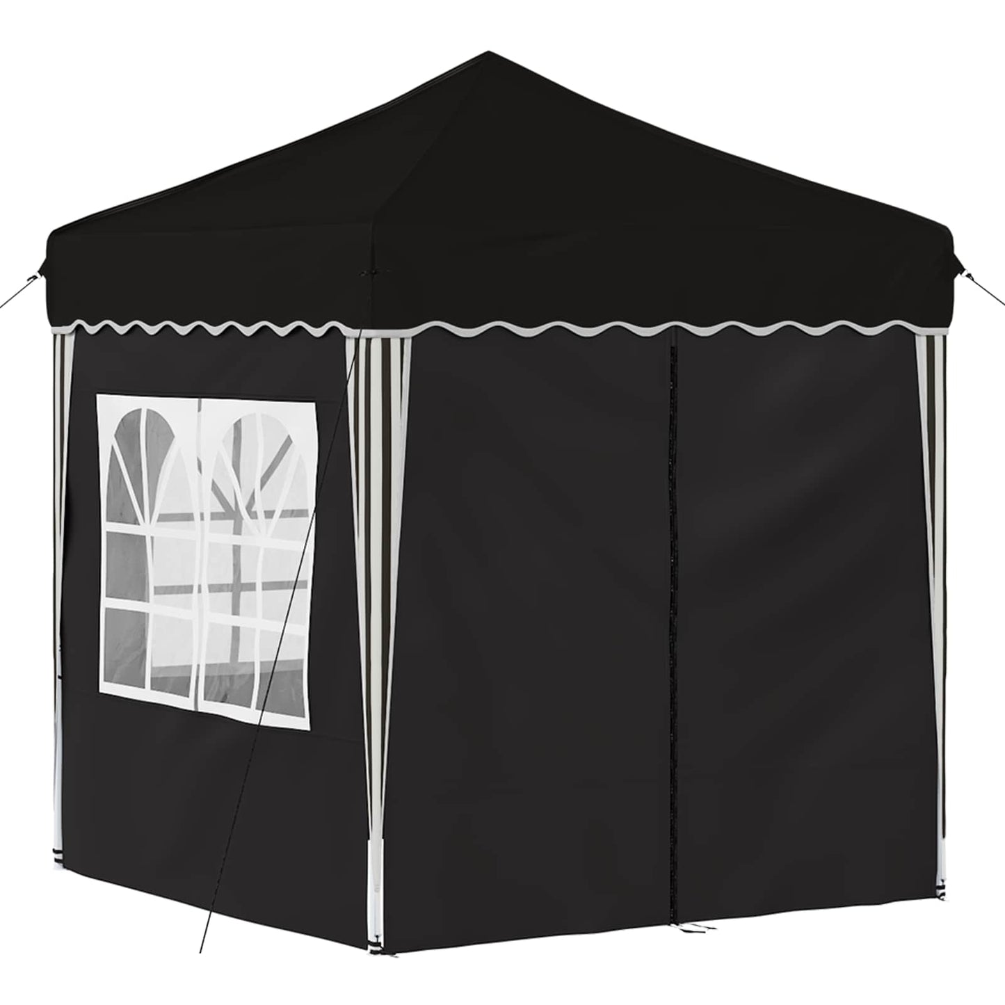 vidaXL Pop-up Party Tent 195 x 195 x 245 cm Black Oxford Fabric