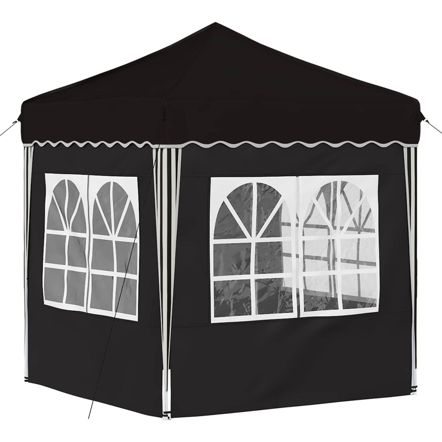 vidaXL Pop-up Party Tent 195 x 195 x 245 cm Black Oxford Fabric