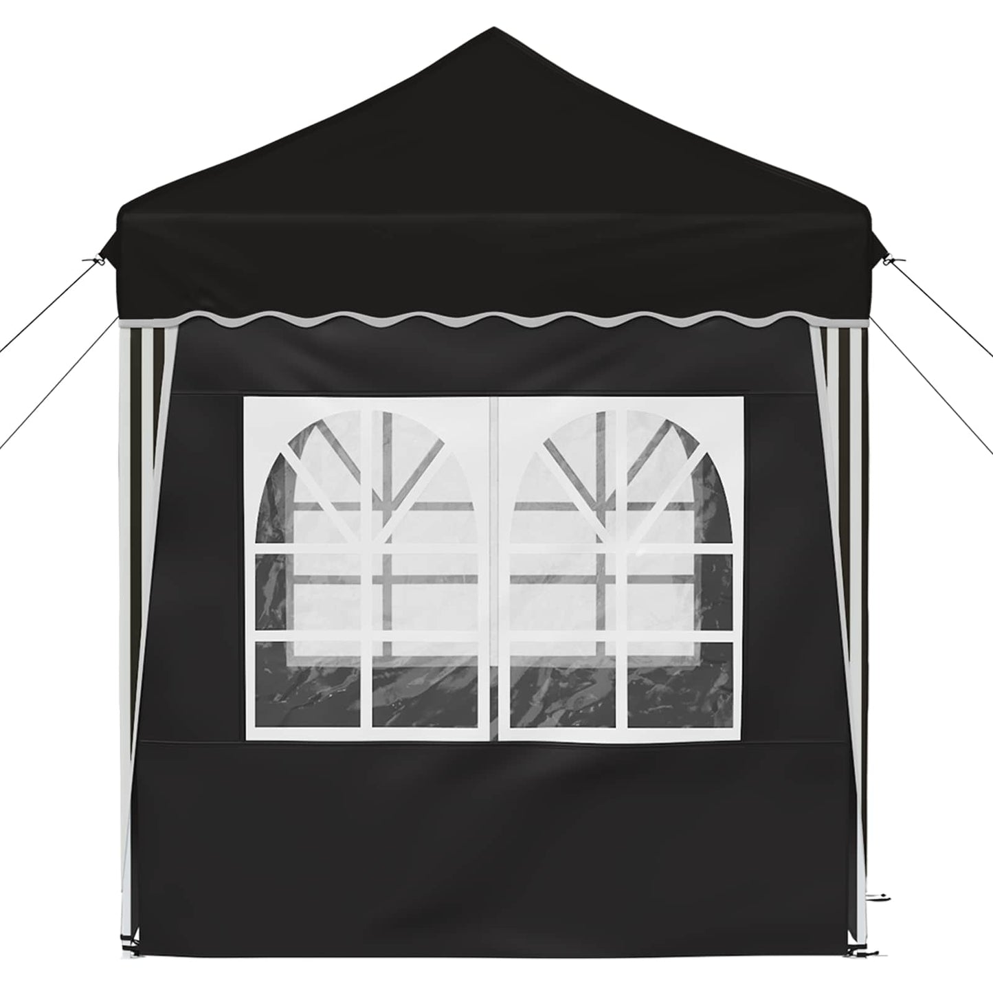 vidaXL Pop-up Party Tent 195 x 195 x 245 cm Black Oxford Fabric
