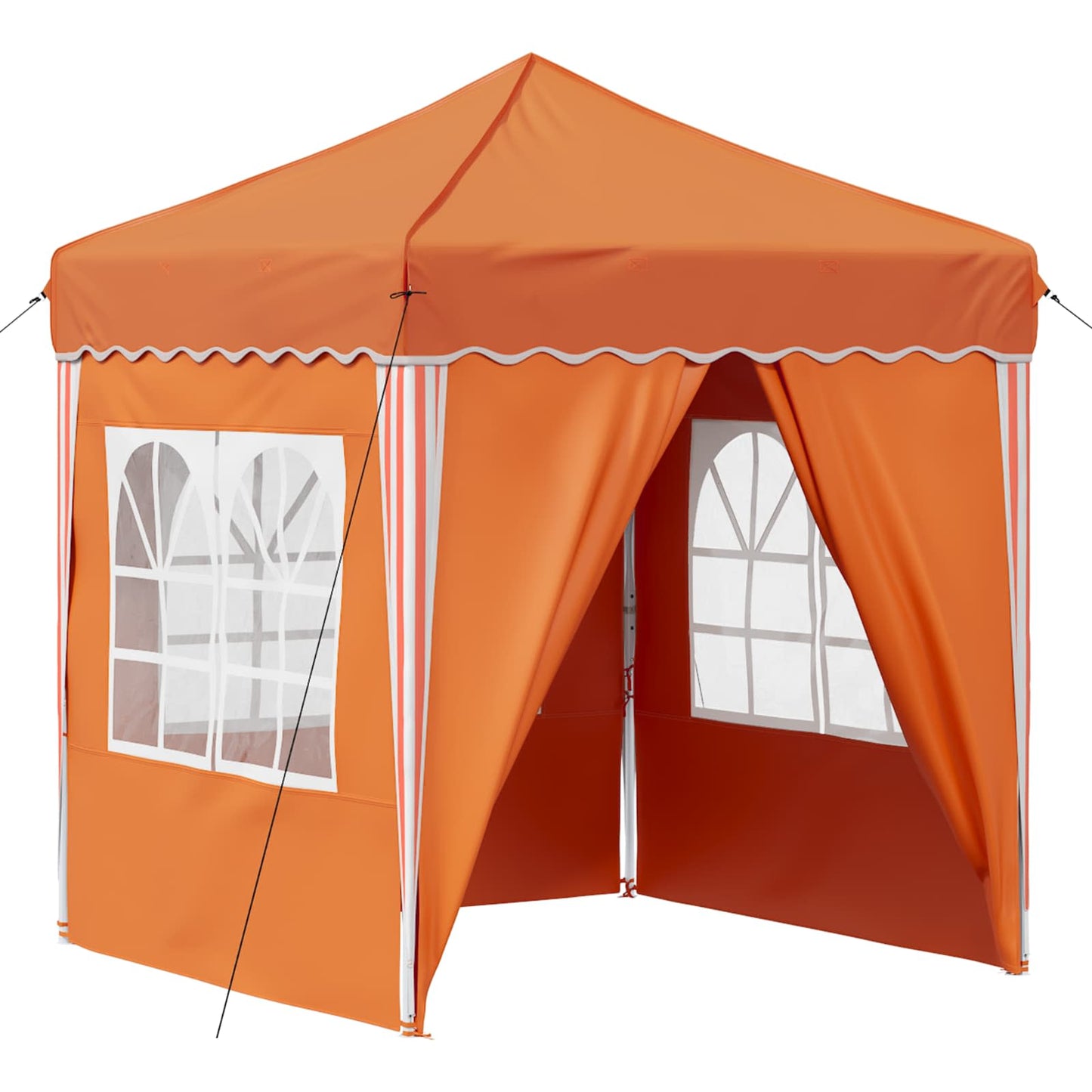 vidaXL Pop-up Party Tent 195 x 195 x 245 cm Orange Oxford Fabric
