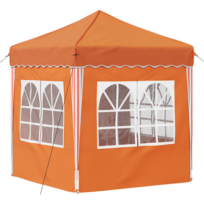 vidaXL Pop-up Party Tent 195 x 195 x 245 cm Orange Oxford Fabric