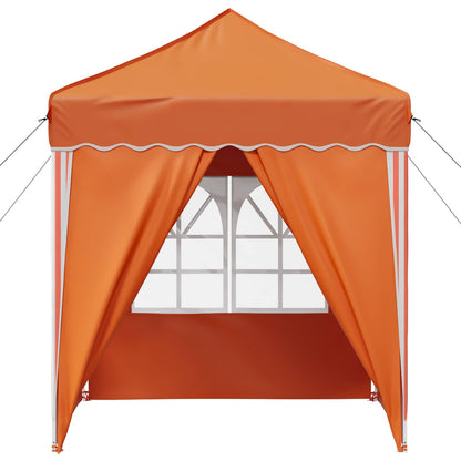 vidaXL Pop-up Party Tent 195 x 195 x 245 cm Orange Oxford Fabric