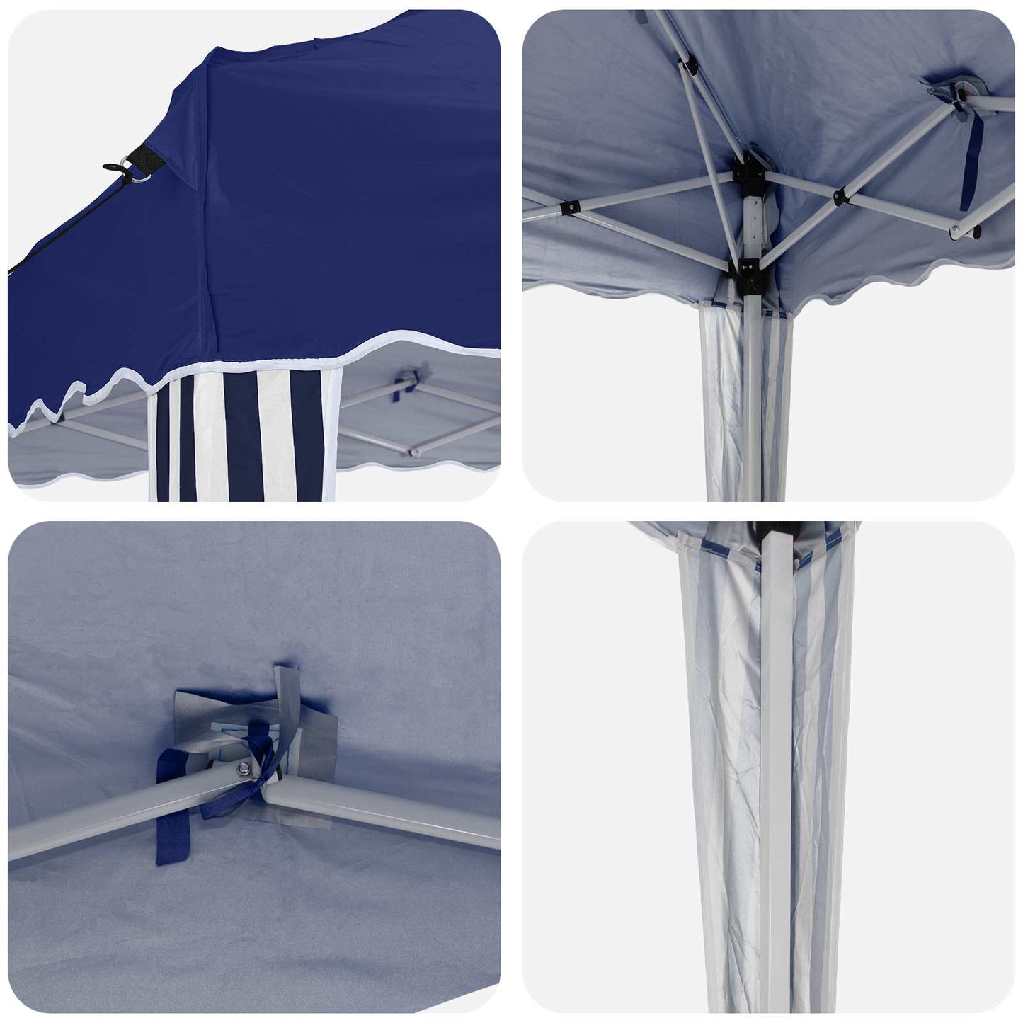 vidaXL Pop-up Party Tent 288 x 288 x 245 cm Blue Oxford Fabric