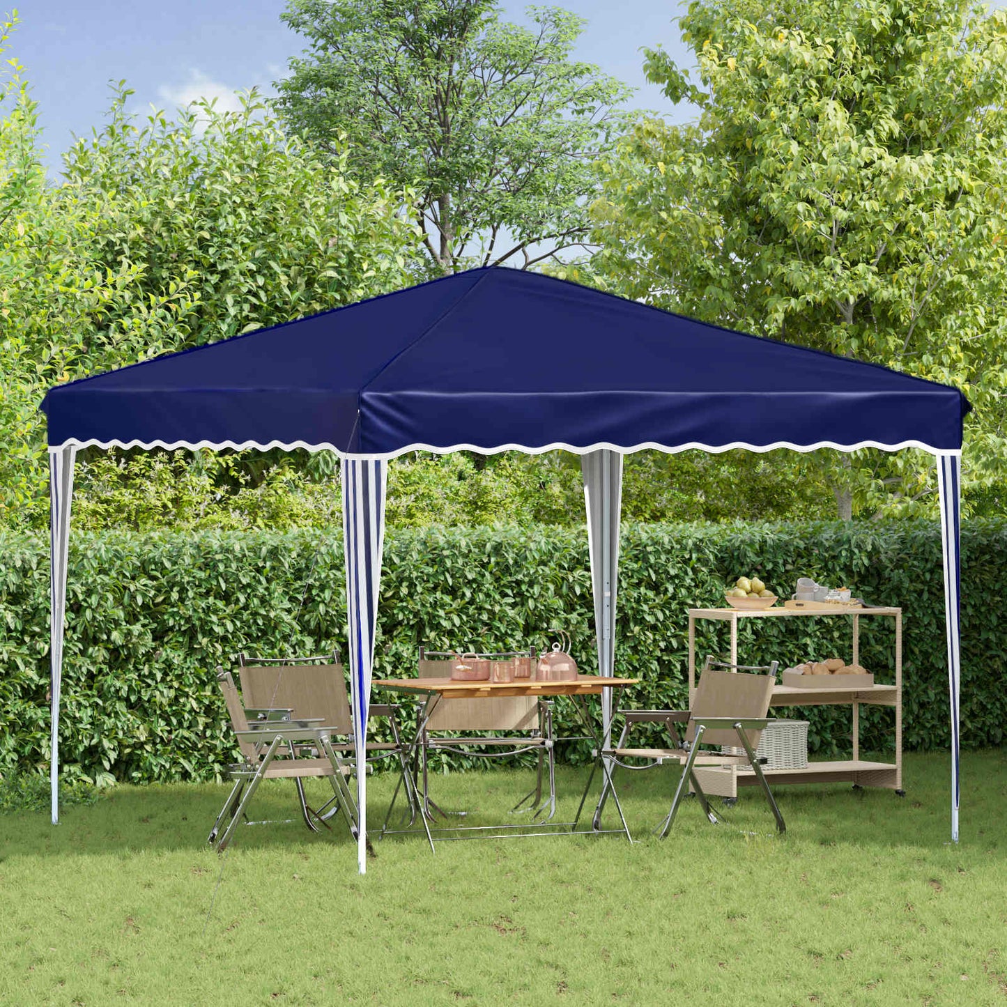 vidaXL Pop-up Party Tent 288 x 288 x 245 cm Blue Oxford Fabric