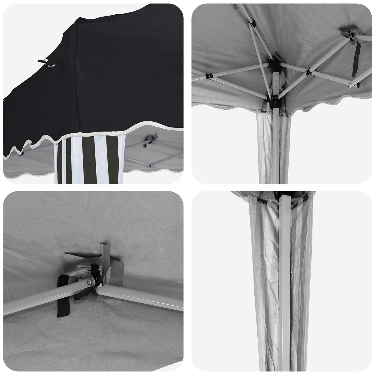 vidaXL Pop-up Party Tent 288 x 288 x 245 cm Anthracite Oxford Fabric