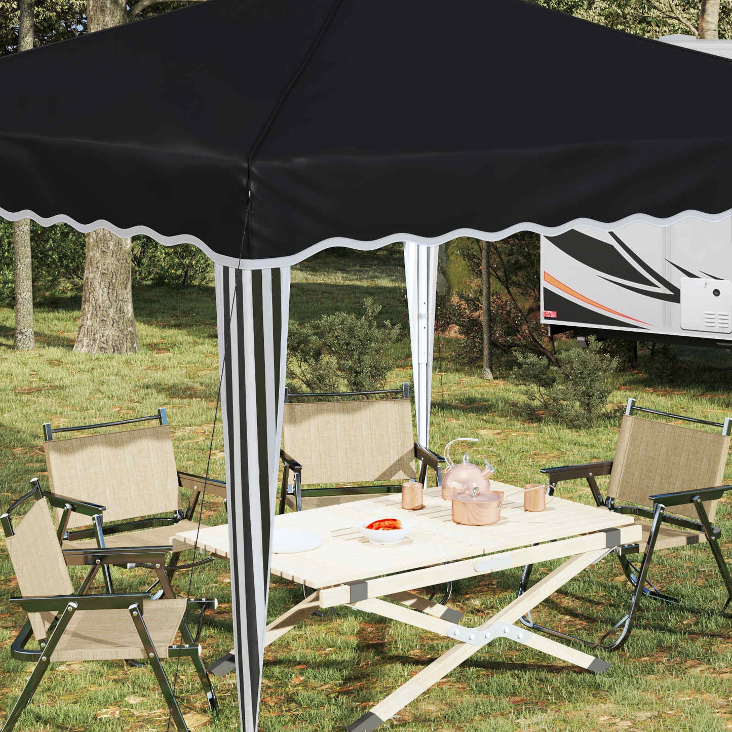 vidaXL Pop-up Party Tent 288 x 288 x 245 cm Anthracite Oxford Fabric