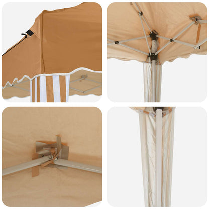 vidaXL Pop-up Party Tent 288 x 288 x 245 cm Beige Oxford Fabric