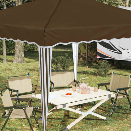 vidaXL Pop-up Party Tent 288 x 288 x 245 cm Taupe Oxford Fabric