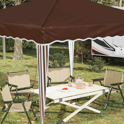 vidaXL Pop-up Party Tent 288 x 288 x 245 cm Brown Oxford Fabric