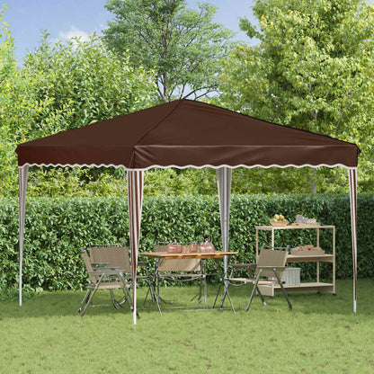 vidaXL Pop-up Party Tent 288 x 288 x 245 cm Brown Oxford Fabric