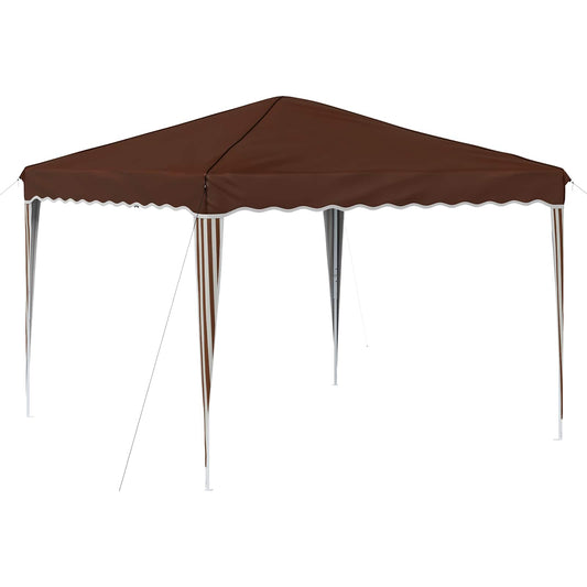 vidaXL Pop-up Party Tent 288 x 288 x 245 cm Brown Oxford Fabric
