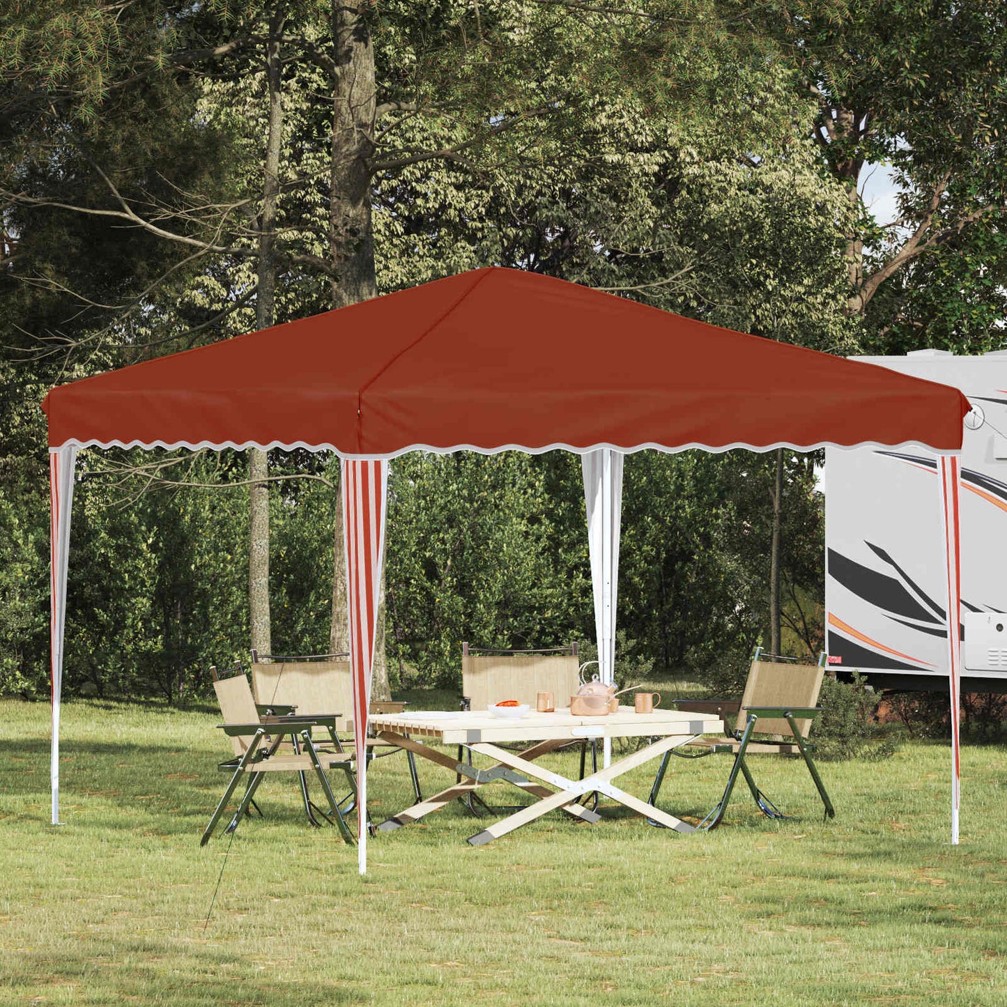 vidaXL Pop-up Party Tent 288 x 288 x 245 cm Terracotta Oxford Fabric