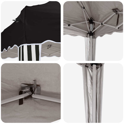 vidaXL Pop-up Party Tent 288 x 288 x 245 cm Black Oxford Fabric