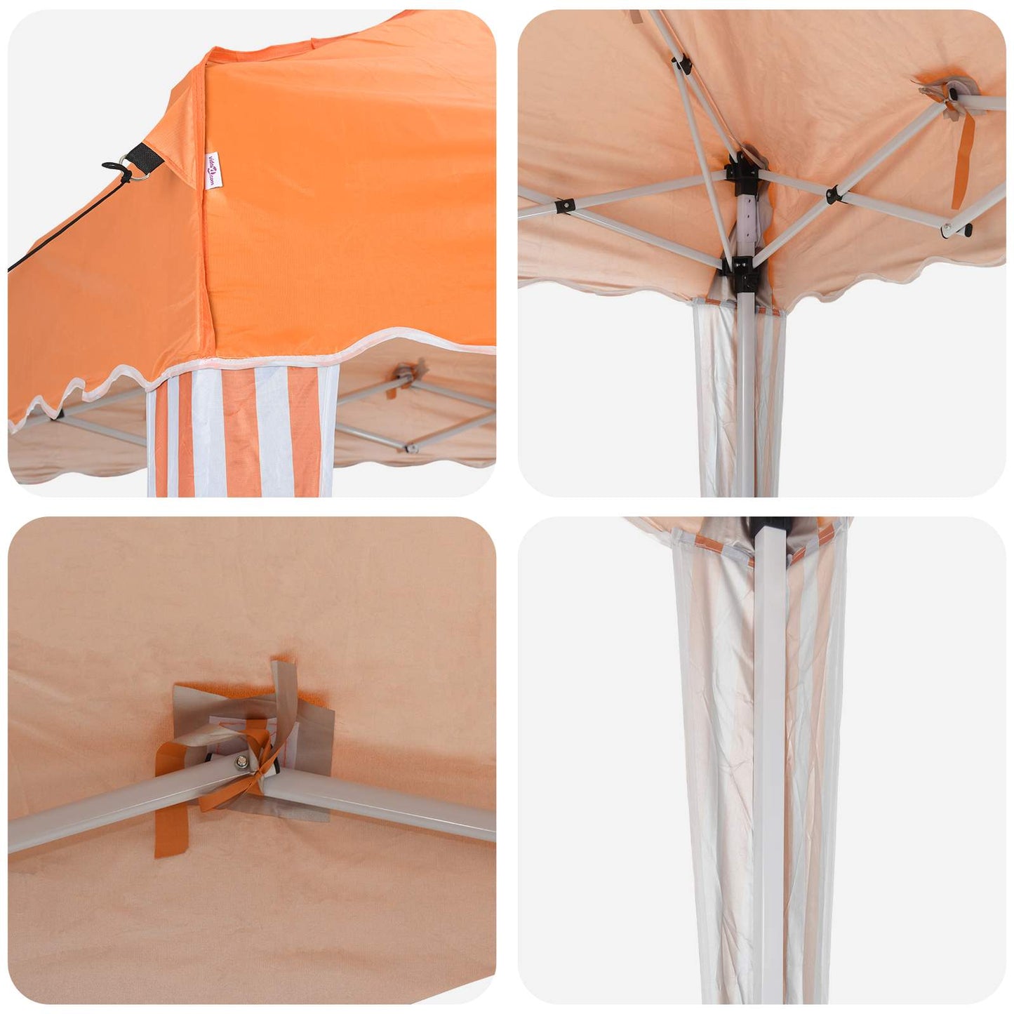 vidaXL Pop-up Party Tent 288 x 288 x 245 cm Orange Oxford Fabric