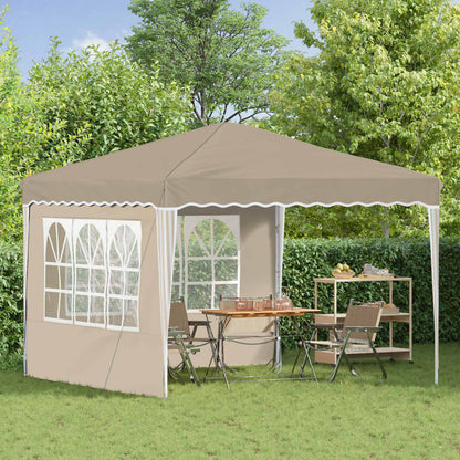 vidaXL Pop-up Party Tent 288 x 288 x 245 cm Cream Oxford Fabric