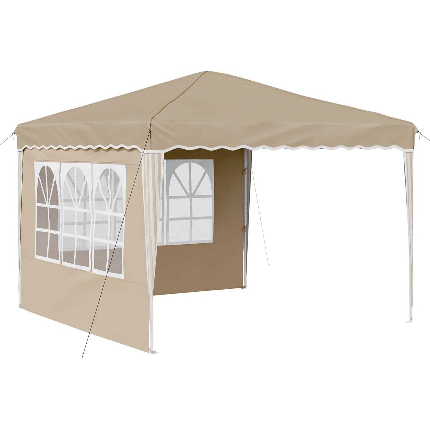 vidaXL Pop-up Party Tent 288 x 288 x 245 cm Cream Oxford Fabric