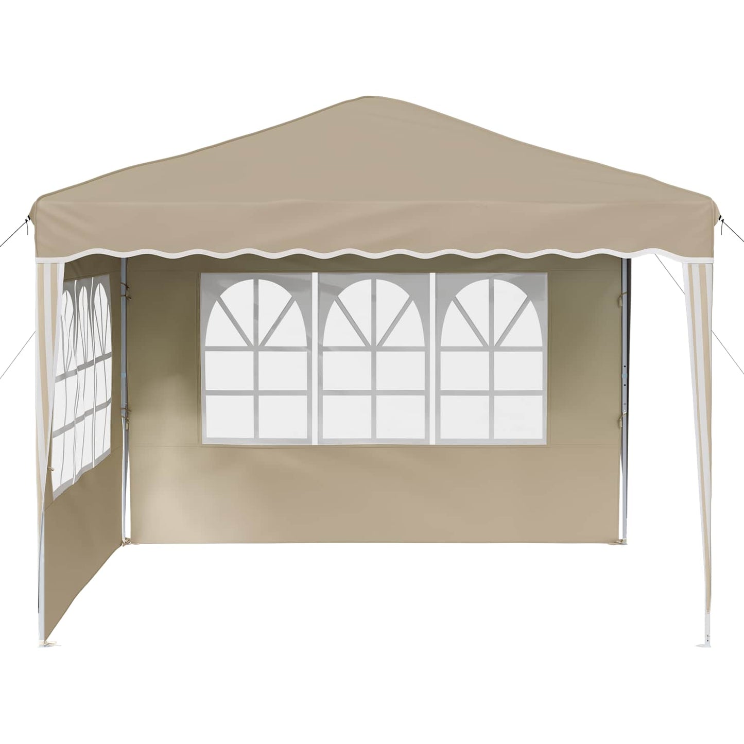 vidaXL Pop-up Party Tent 288 x 288 x 245 cm Cream Oxford Fabric